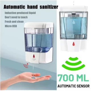 *_65zem8a92*เครื่องกดสบู่อัตโนมัติ ความจุ700ML แบบติดผนัง ที่ใส่สบู่เหลวอัตโนมัติระบบเซ็นเซอร์ เครื่องใส่เจลล้างมือ