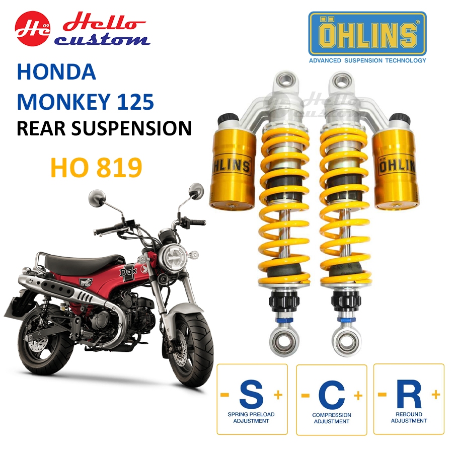โช้คหลัง OHLINS HO819  Monkey 125  Rear Shock Monkey125 HO 819