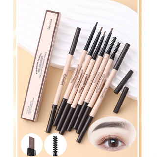 รุ่นใหม่Lameila#911ดินสอเขียนคิ้ว 2 in 1 พร้อมแปรงปัดคิ้วในต…
