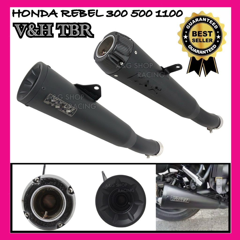ชุดท่อHONDA REBEL300/500/1100 ปลายท่อV&H TBR