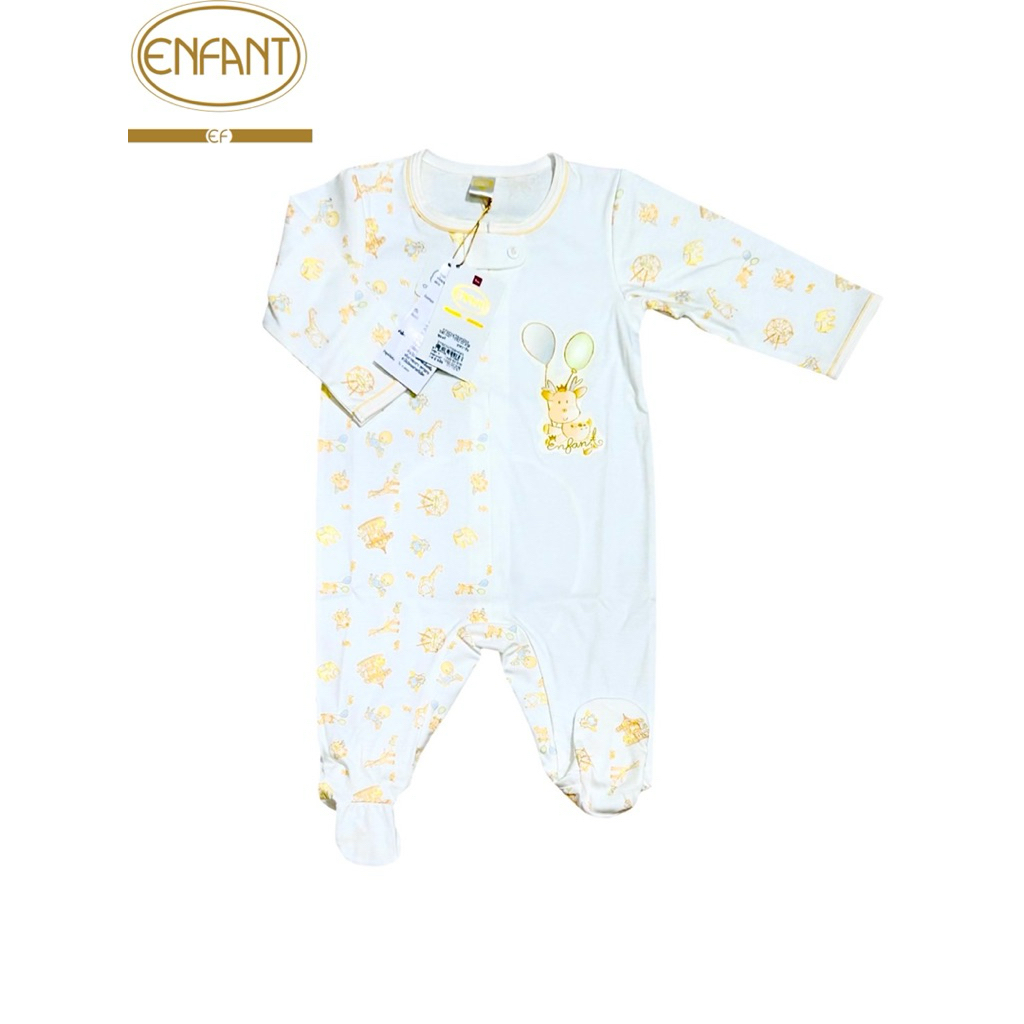 Enfant Gold New Collection ชุดนอนรอมเปอร์ คลุมเท้าสำหรับเด็กแรกเกิด ขนาด Size 60,70 ลายใหม่
