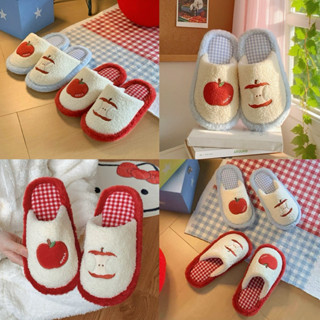 พร้อมส่ง🍎 รองเท้า Just One Bite แอปเปิ้ล น่ารัก สลิปเปอร์ขนน…
