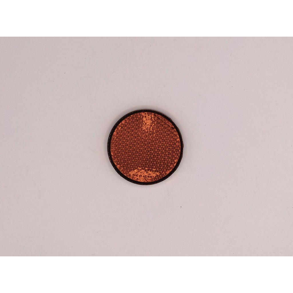 แผ่นทับทิมสะท้อนแสงแก้มข้าง Fomm one สีเหลืองอำพัน (Reflective Prism)