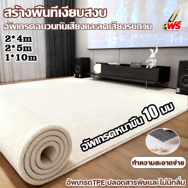 พรมปูพื้นห้อง ดูดซับน้ำและแห้งเร็ว ขนไม่หลุดร่วง ความหนา 10มม กาวtpeกันลื่นด้านหลัง พรมเช็ดเท้าปูพื้นกันลื่น พรมจัดงาน