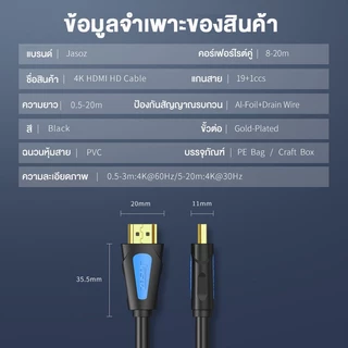 ⚡ส่งจาก กทม⚡Seamwi สายHDMI 2.0 Cable 4K/60Hz สามารถเชื่อมต่อกับจอมอนิเตอร์และทีวี ความยาว 0.5m-5m
