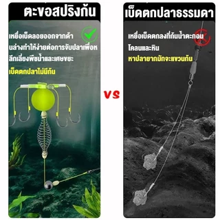 ตระกร้อตกปลาแบบทุ่นลอยใต้น้ำ ชุดตกปลา Anti Winding Float Line Group Feeder Sinker Fishing Tackle ใหม่