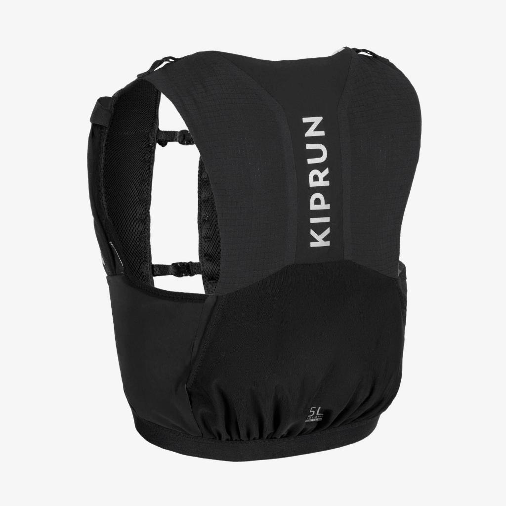 เป้น้ำวิ่งเทรล เป้วิ่ง เป้วิ่งเทรล 5 ลิตร KIPRUN 5-LITRE trail running gilet with bottle holder for 