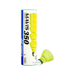 Yonex Mavis 350 ลูกแบดมินตัน ไนล่อน โยเน็กซ์ ฝาเขียว (Slow) ลูกสีเหลือง 1 หลอด บรรจุ 6 ลูก(ของแท้)