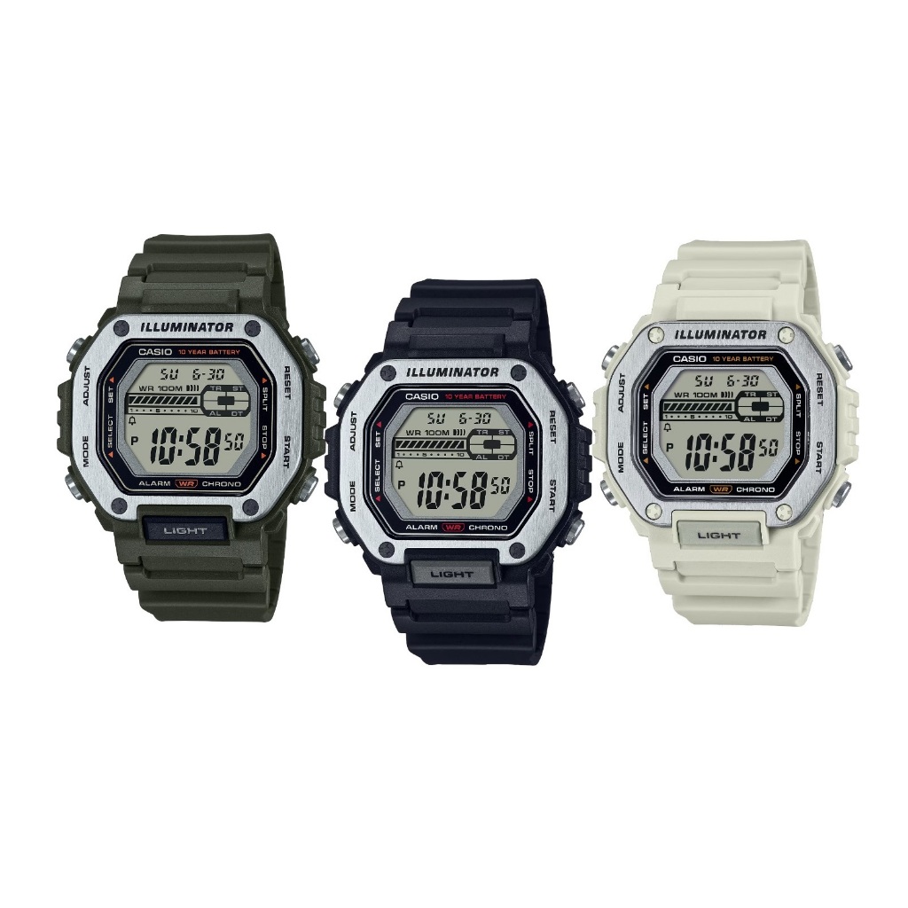 Casio นาฬิกาข้อมือผู้ชาย รุ่น MWD-110H-1AVDF / MWD-110H-3AVDF / MWD-110H-8AVDF Sporty Men's Watch Quartz