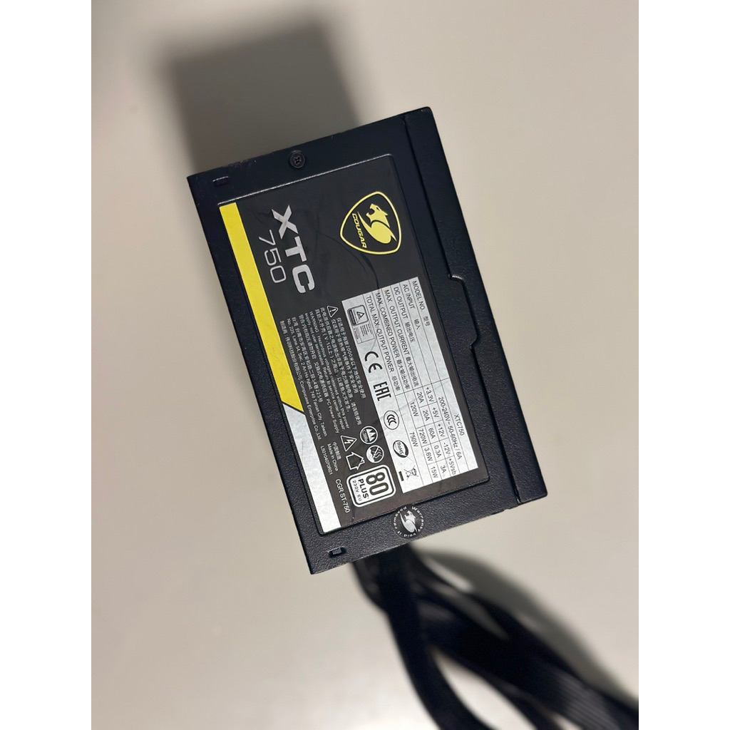 POWER SUPPLY (อุปกรณ์จ่ายไฟ) COUGAR XTC - 750W 80 PLUS WHITE