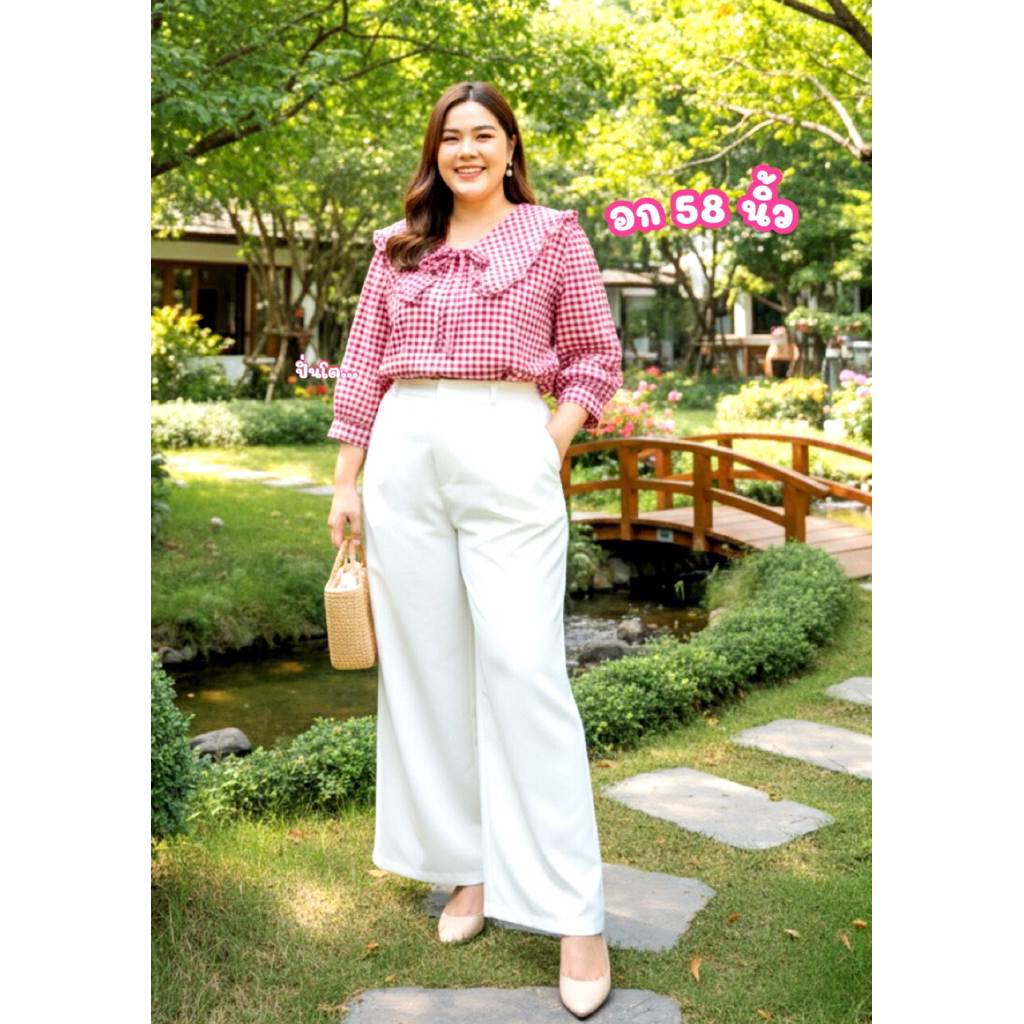 FLASHSALE เสื้อคอบัวอก58นิ้ว มีหลายลายค่า แขนสามส่วน/#เสื้อมุสลิม