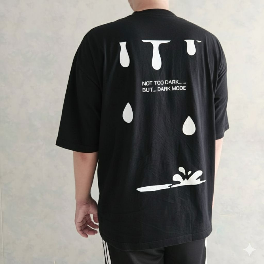 MBL เสื้อยืด oversize unisex "COLOUR DROP DARK MODE"