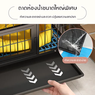 🐕Petorldog กรงสุนัขใหญ่ ขายดี ล้อเลื่อน 4 ล้อ แข็งแรงพิเศษ พร้อมถาดรอง ทนทาน สุนัขพันธุ์ใหญ่