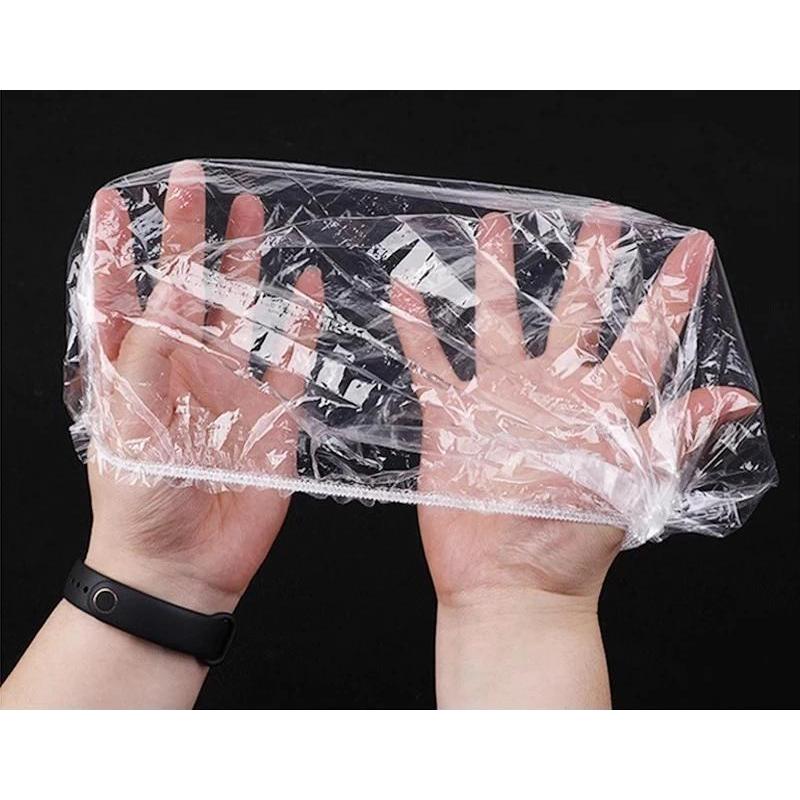 ⭐ส่วนลด3ชิ้น⭐หมวกอาบน้ําพลาสติก แบบใช้แล้วทิ้ง แพ็ค 100 แบบหนาชิ้น สำหรับโรงแรม รีสอร์ท สปาและห้องพักในอพาร์ทเม - รูปที่ 4