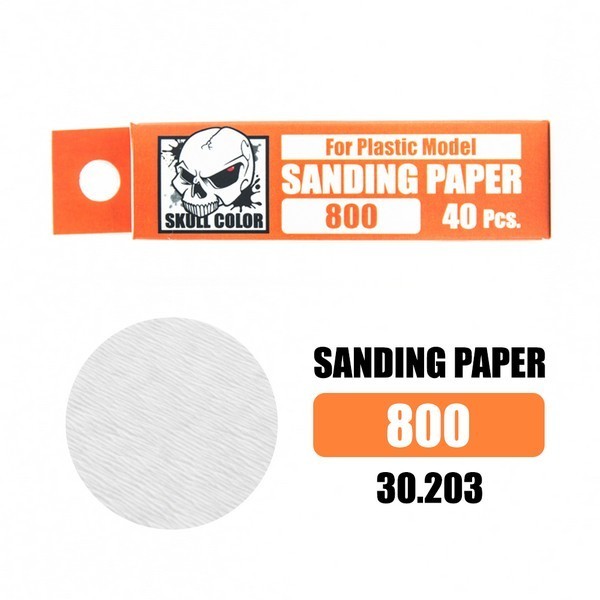 ( เฉพาะส่งด่วน กท ) SKull Color 30.203 Sanding Paper 800 (40 Pcs) SC30203SP800 (Tool)