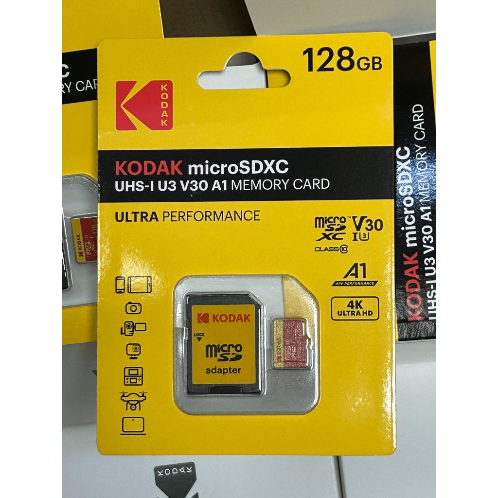 KODAK TF Card 128GB UHS-I U3 V30 A1 การ์ดความจำ 4K ความเร็วสูง