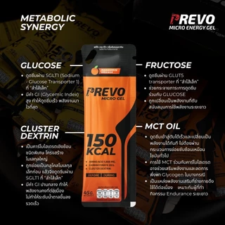 Prevo Micro Energy Gel Box (20 ซอง) กรดอะมิโน 1,000 มก. เจลให้พลังงาน