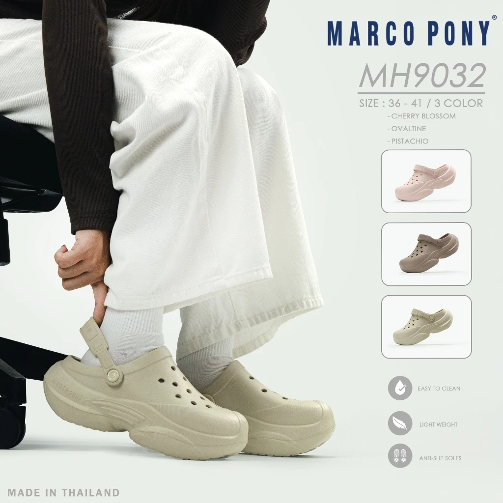 Marco Pony รองเท้าแตะผู้หญิง รองเท้า หัว โต หญิง กันลื่น อ่อนนุ่ม เบาสบาย MH9032