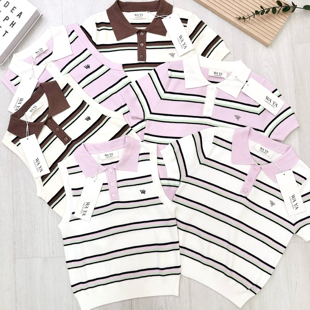 💗เสื้อครอปไหมพรม สวยมาก สีน่ารัก พร้อมส่ง ป้ายใหม่ wa ya 💗