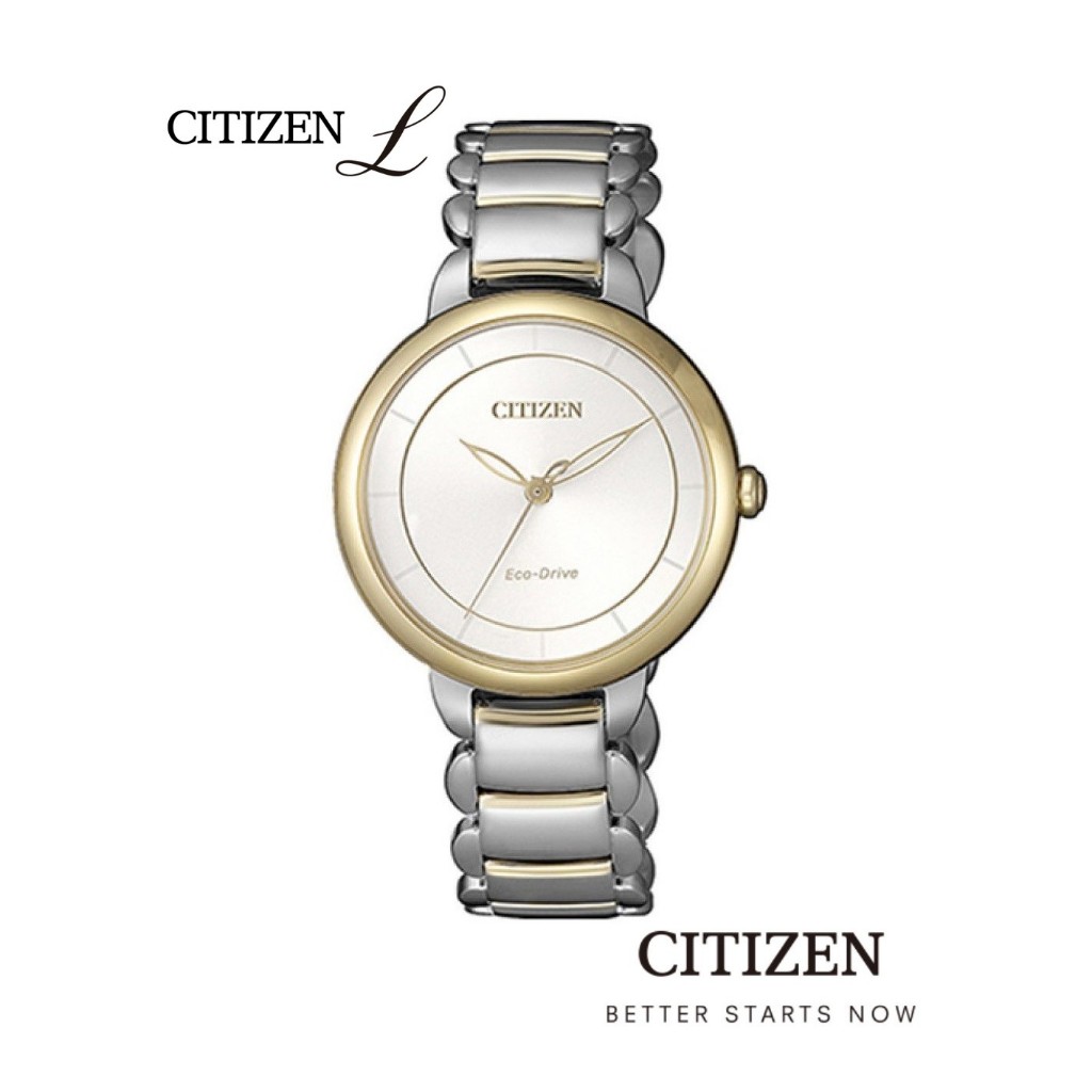 CITIZEN L Eco-Drive EM0674-81A  Lady Watch ( นาฬิกาผู้หญิงพลังงานแสง )