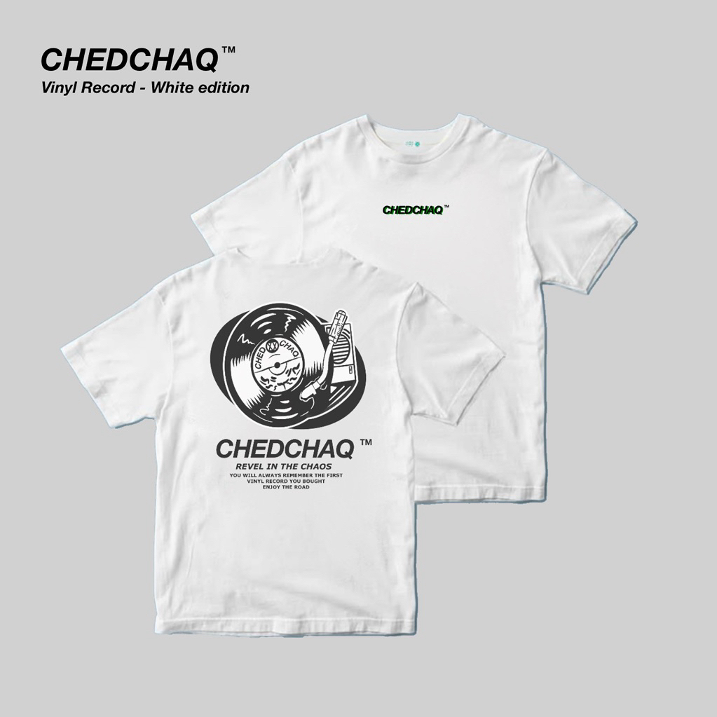 CHEDCHAQ™  เสื้อยืด oversize  “Vinyl Records”