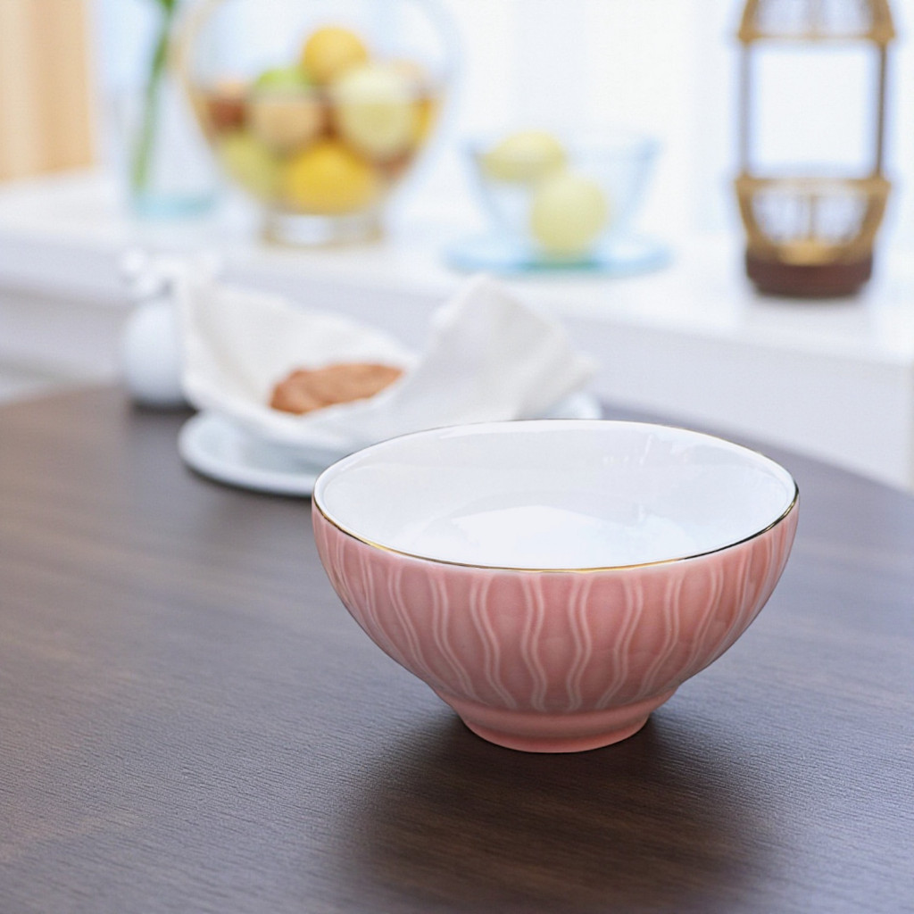 ถ้วย ชาม 6นิ้ว เซรามิค 3ใบ สีเขียว สีฟ้า สีชมพู ขอบหยัก เข้าไมโครเวฟได้ 6inch Ceramic Bowl Set ราคา ถูกที่สุด ดีลบีเคเค แกลเลอรีภาพที่ 2