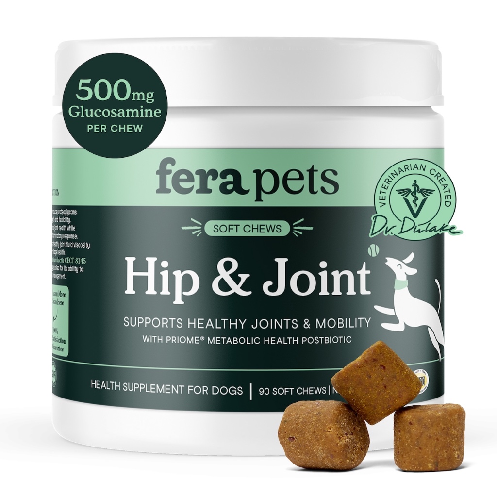 Fera Pets Hip + Joint Support for Dogs (New Formula) 90 Chews