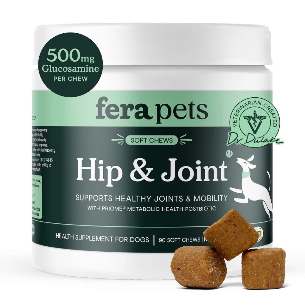 Fera Pets Hip + Joint Support for Dogs (New Formula) 90 Chews