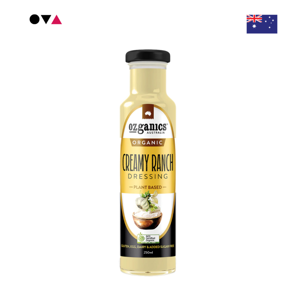 Ozganics Creamy Ranch Dressing 250g น้ำสลัดครีมแรนช์ ออร์แกนิก | ปราศจากกลูเตน (Gluten-Free) | วีแกน