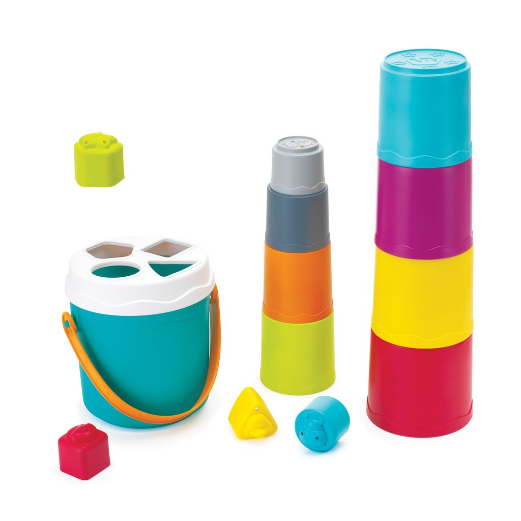 Infantino : Shape Sorting Stack'n Nest Buckets - ถังบล็อกหยอด