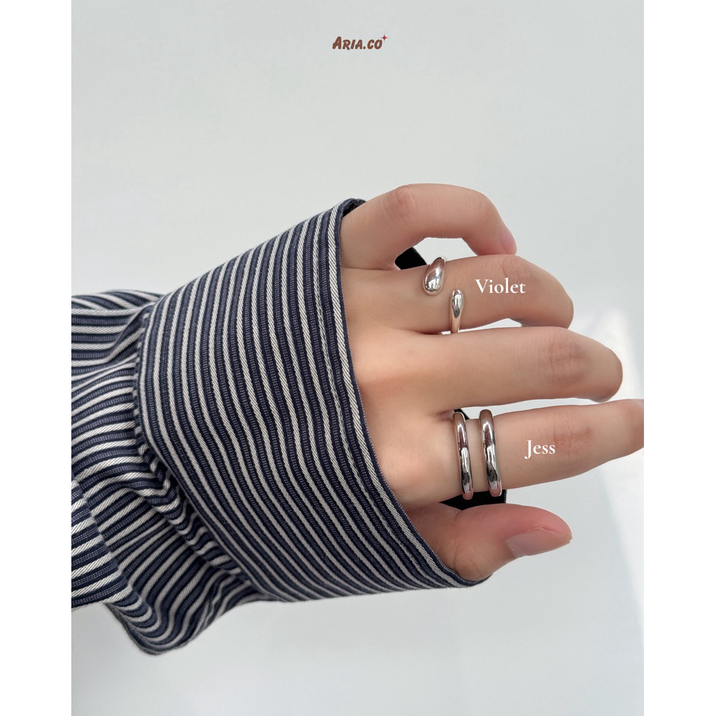 Jess Ring (Silver/gold)-Aria.co