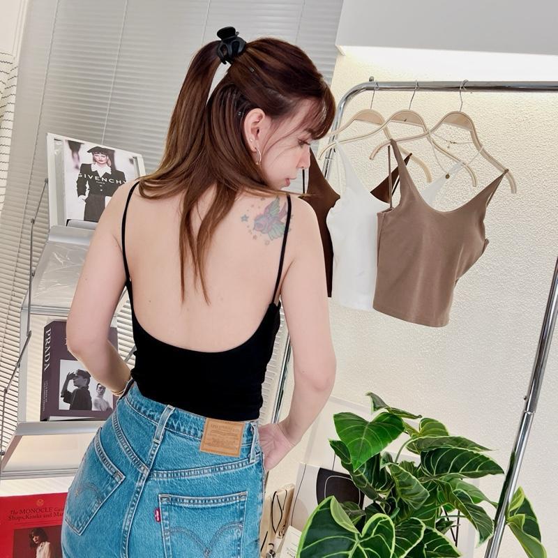 B- 003 Soft Bar (ซอฟท์ บรา) เสื้อสายเดียว เว้าหลัง มีบรามาพร้อมฟองน้ำในตัว