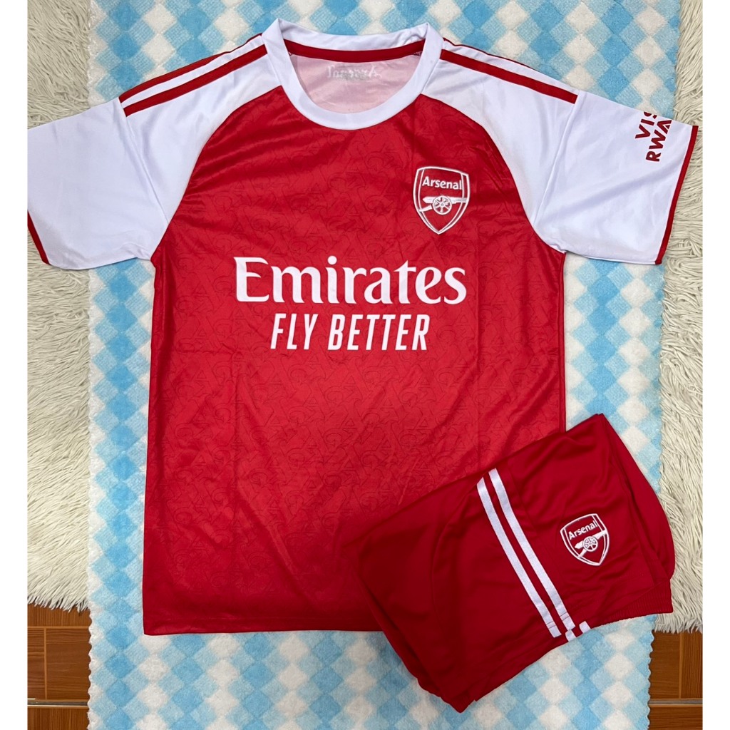 อาร์เซนอล ชุดบอลอาร์เซนอลผู้ใหญ่ เสื้อไม่มีสกรีนหลัง ปี2025-2026ใหม่ล่าสุด เสื้อ+กางเกง ดีไซน์ Emira