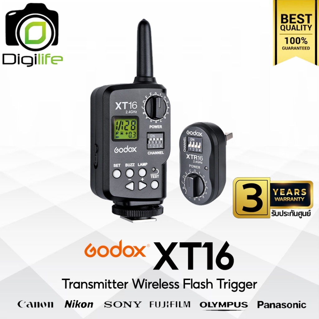 Godox Trigger XT16 , Wireless Flash Trigger 2.4 GHz - รับประกันศูนย์ Godox Thailand 3ปี / Digilife T