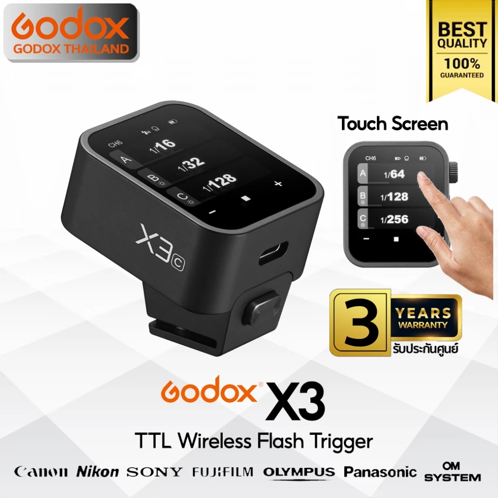 Godox Trigger X3 , TTL Wireless Flash Trigger 2.4GHz / Godox Thailand