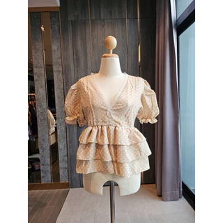 เสื้อขนมถ้วยฟู ระบาย 3 ชั้น Ls 022