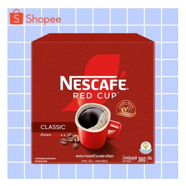 กาแฟ เนสกาแฟ RED CUP กาแฟสำเร็จรูปผสมกาแฟคั่วบดละเอียด แบบกล่อง ขนาดพิเศษ 360g