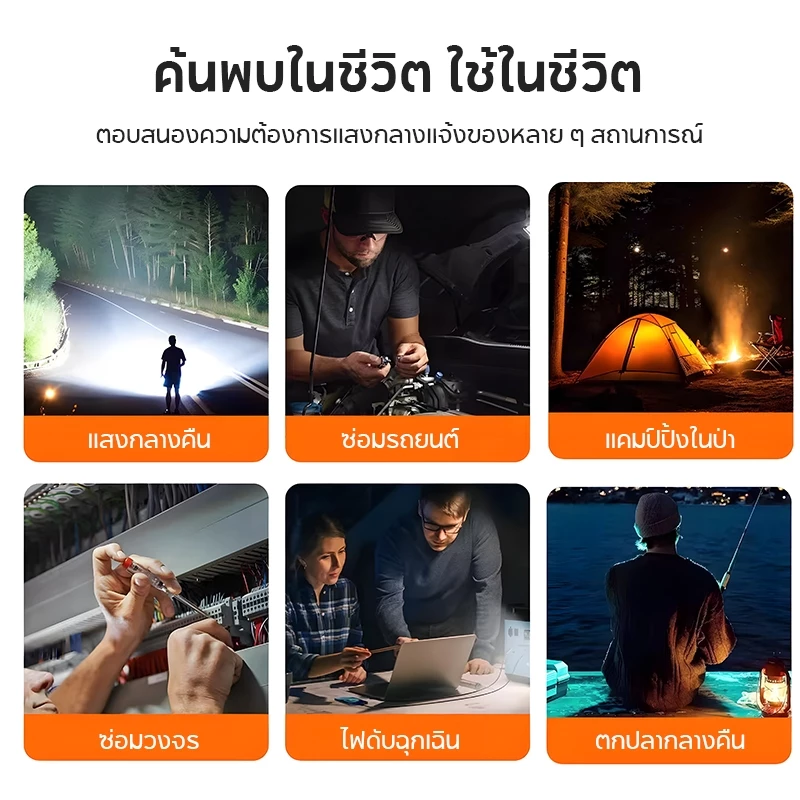 ไฟ LED ทำงานพกพา ปรับความสว่างได้ thumbnail 6
