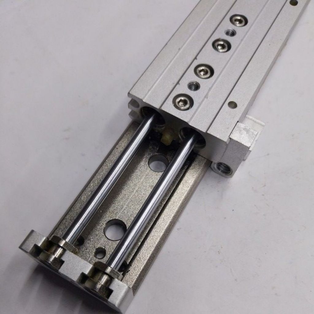 กระบอกลมสไลด์เทเบิ้ล MXQ8-60 SMC JAPAN มือสอง รูลม4มม.