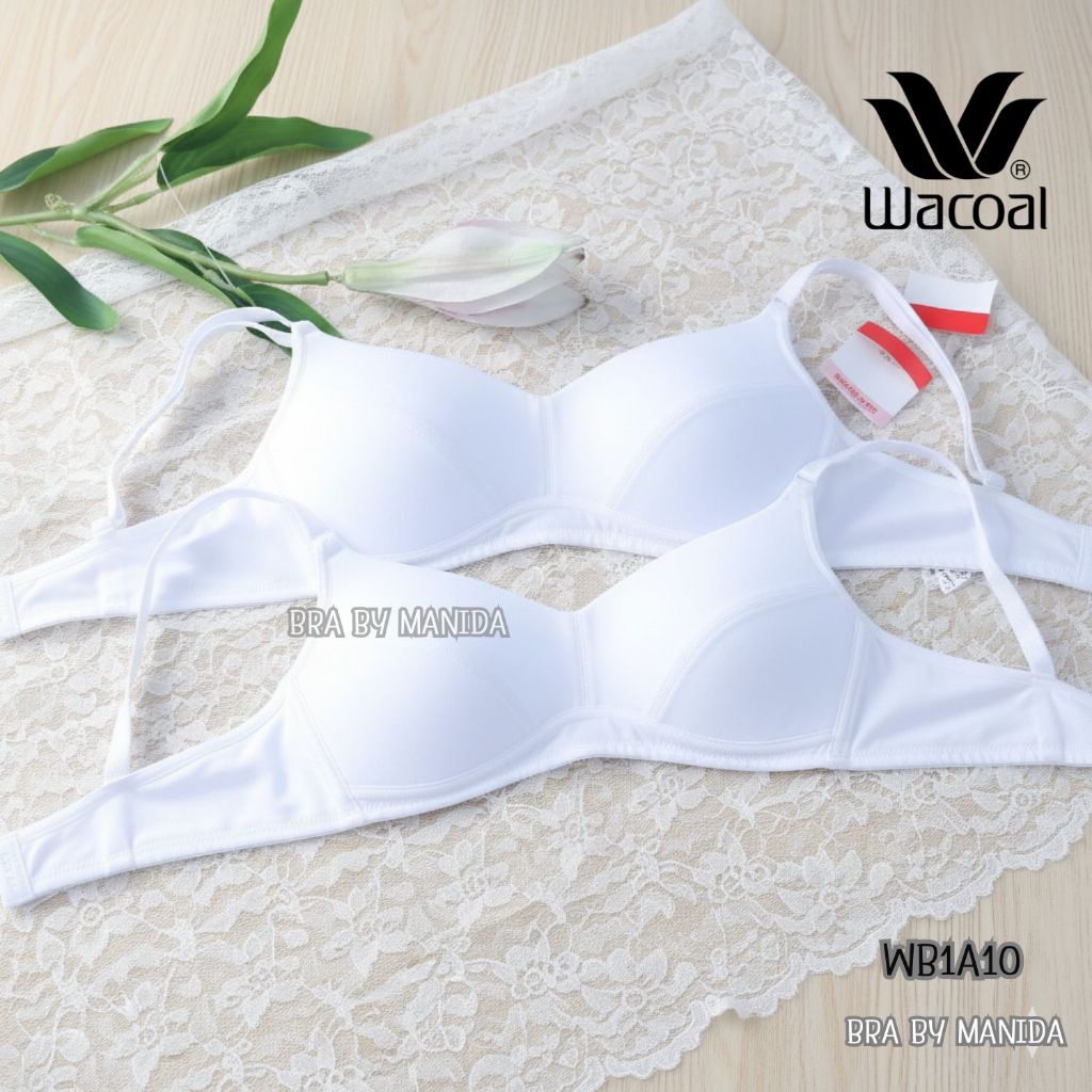 Wacoal Bloom - WB1A10 บรา step 3 เสื้อชั้นในไม่มีโครง มีฟองน้ำใยสังเคราะห์สวมใส่สบายผ้านุ่มลื่น 2 ตะ