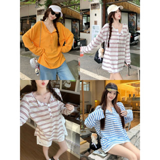 เสื้อแขนยาวผู้หญิง เสื้อยืดผู้หญิง มี4สี แมทช์ง่ายมาก ดูผอม …