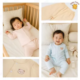 Babytrend ชุุดนอนเด็ก 3-24 เดือน เสื้อแขนยาว+กางเกงขายาว ผ้าคอตตอนนุ่มๆ ใส่สบาย
