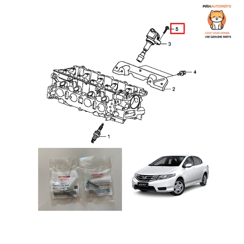 โบลท์ยึดชุดคอยล์จุดระเบิด Honda City 2009-2013 GM2 และ CNG แท้ศูนย์ ราคาต่อ 1 ตัว