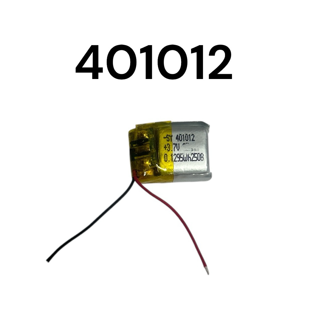 401012  35mAh 3.7v อะไหล่สำหรับซ่อมหูฟัง เครื่องเล่นเพลง  หูฟัง ไร้สาย  จำนวน 1ชิ้น