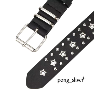 พร้อมส่ง!! เข็มขัดสไตล์พังก์ Star อเมริกัน วินเทจ เหมาะสำหรับผู้ชายและผู้หญิง ( P179 )