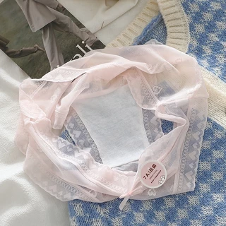 🎀พร้อมส่ง🎀กางเกงในผู้หญิง ขอบเป้าไม่พับ กระชับ ผ้าไหมน้ำแข็ง icy เซ็กซี่น่ารัก เอวขอบลูกไม้ พิมพ์ลายหัวใจ