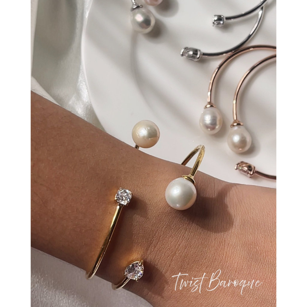 Ar-Kang Collection AKB218/219/220/221/222A/223 กำไลข้อมือเงิน 92.5% ประดับไข่มุก Fresh Water Pearl, 