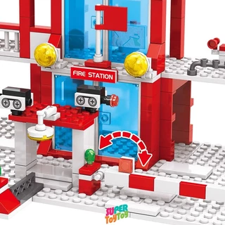 🔥ส่งไวจากไทย🔥รถดับเพลิง สถานีดับเพลิง 660Pcs ของเล่นสําหรับเด็ก ของเล่น เด็ก ชาย