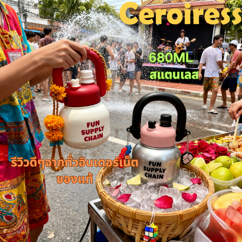 💖พร้อมส่ง💖 ขวดน้ำสแตนเลส 316 เก็บอุณหภูมิ 650มล. กระบอกน้ำเด็ก/ผู้หญิง ลายการ์ตูนน่ารัก มีหูหิ้ว พกพาสะดวก ของแท้