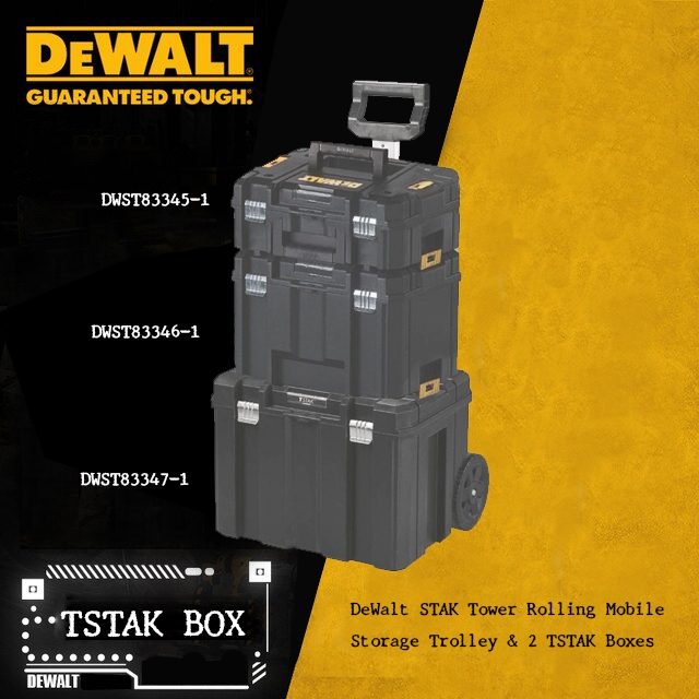 DeWALT Tstak กล่องเครื่องมือ 3 ใบ DWST83345-1 , DWST83346-1 , DWST83347-1
